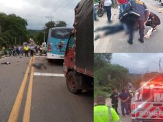 Dos personas fallecieron en grave accidente de tránsito