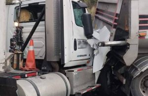 En video quedó registrado el fuerte accidente entre dos tractomulas
