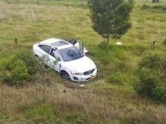 Accidente: vehículo particular se salió de la vía