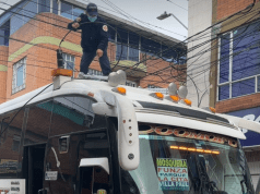 Bus causó preocupación por accidente en Funza