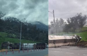 Camión cisterna perdió control y causó fuerte accidente
