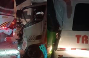 En video quedó registrado fuerte choque múltiple