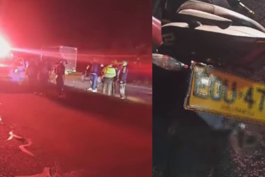 Grave accidente de transito: motociclista perdió la vida