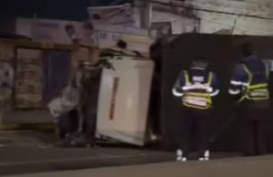 Impactante video: camión se volcó en la vía Funza- Mosquera