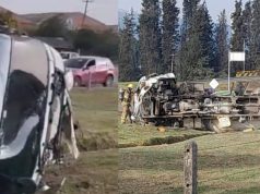 En video: vehículo que transportaba oxígeno se volcó