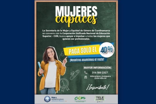 Abierta convocatoria de educación superior para mujeres cundinamarquesas