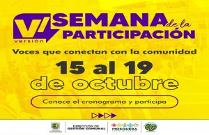 Llega la Semana de la Participación a Mosquera