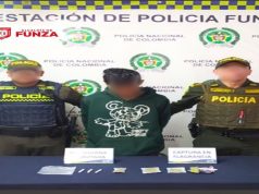 Sujeto es capturado en flagrancia por tráfico en Funza