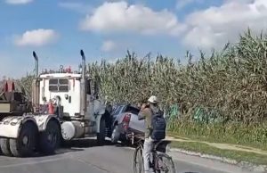 Impactante accidente en Funza: involucra tractomula y camioneta