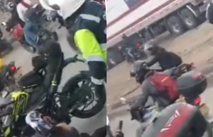 Accidente en la Calle 13 involucra motociclista