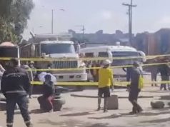 Fuerte congestión: comunidad bloquea Calle 13