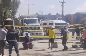 Fuerte congestión: comunidad bloquea Calle 13