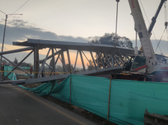 Caída de puente peatonal en variante Madrid – Facatativá Madrid