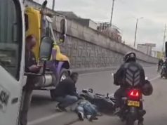 Un accidente de transito se reporto en la vía Siberia