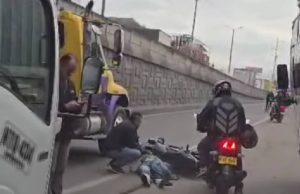 Un accidente de transito se reporto en la vía Siberia