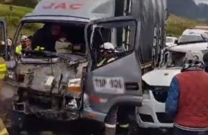 Grave accidente en la vía Bogotá genera congestión vehicular