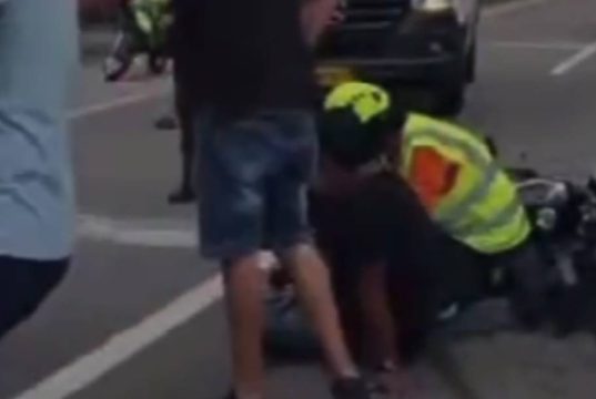 Accidente de tránsito deja tres heridos