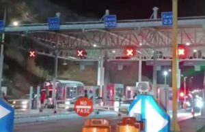 Caos en el peaje Mosquera – Mondoñedo por cierre total tras accidente