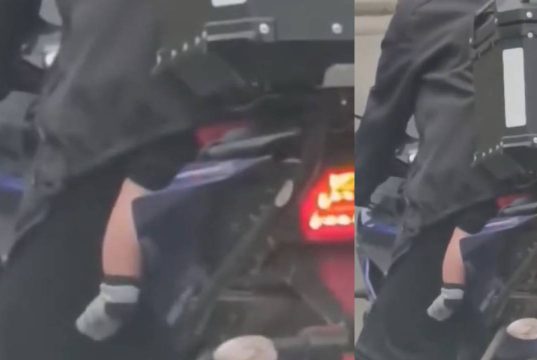 En Mosquera: bebé es transportado en moto sin medidas de seguridad