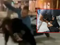 Hombre agrede a mujer en plena calle y casi es linchado por vecinos en Madrid