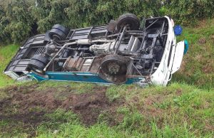Volcamiento del bus intermunicipal en la vía Faca – Madrid