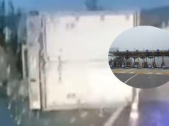 Camión se volcó en la vía Mosquera – Mondoñedo