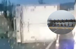 Camión se volcó en la vía Mosquera – Mondoñedo