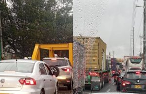 Obras viales en Funza colapsan el tránsito a Bogotá
