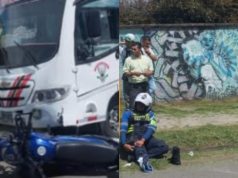 Bus arrolla a agente de tránsito en Facatativá