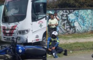 Bus arrolla a agente de tránsito en Facatativá