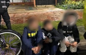 Tres menores fueron sorprendidos robando en Mosquera