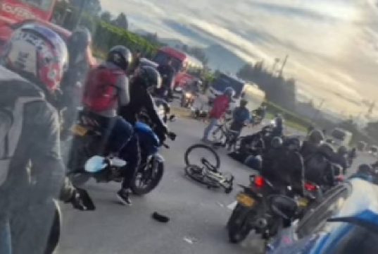 Grave accidente entre motocicleta y bicicleta en la vía Funza – Siberia