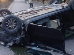 Fuerte congestión por accidente de tránsito