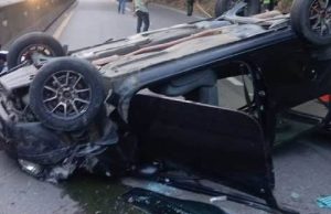 Fuerte congestión por accidente de tránsito