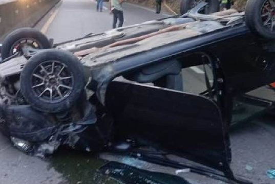 Fuerte congestión por accidente de tránsito