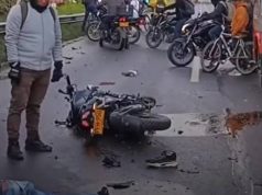 Accidente en la vía Madrid – Facatativá deja un motociclista herido