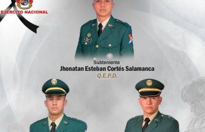 Ejército confirma el fallecimiento de tres subtenientes