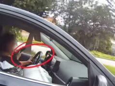 Conductora chatea y fuma mientras maneja