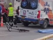 Ciclista murió tras accidente con camión recolector en Funza