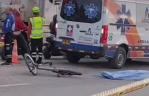 Ciclista murió tras accidente con camión recolector en Funza