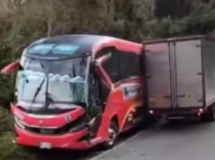 Colisión de vehículos en la vía Facatativá