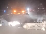 Accidente en la vía Perimetral de Funza deja dos motocicletas involucradas