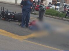 Imprudencia al volante dejó una joven motociclista herida en Facatativá