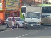 Choque simple genera congestión en la vía Funza–Siberia a la altura de Colsubsidio