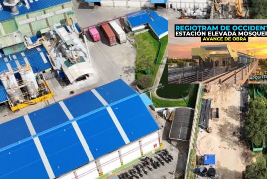 Así va la nueva estación elevada del RegioTram en Mosquera