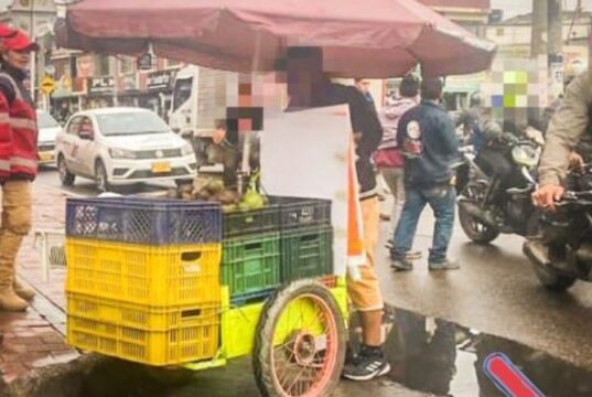Indignación en Mosquera por decomiso del cuchillo de una vendedora de naranjas