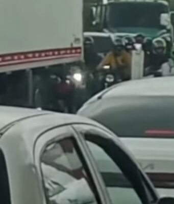 Colapsó la vía Funza – Siberia por accidente: fuerte trancón funza - siberia - maps