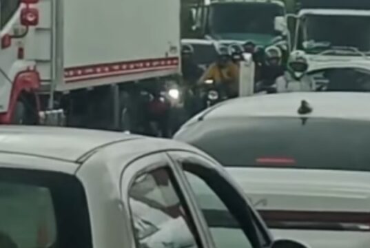 Colapsó la vía Funza – Siberia por accidente: fuerte trancón funza - siberia - maps