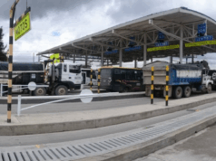 Cierre del peaje La Tebaida por la carrera ‘Pedaleando por un Sueño’
