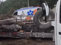 Volcamiento de tractocamión paraliza la vía Bogotá